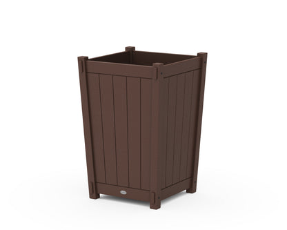 POLYWOOD® Vineyard Large Tapered Square Planter Box in Mahogany