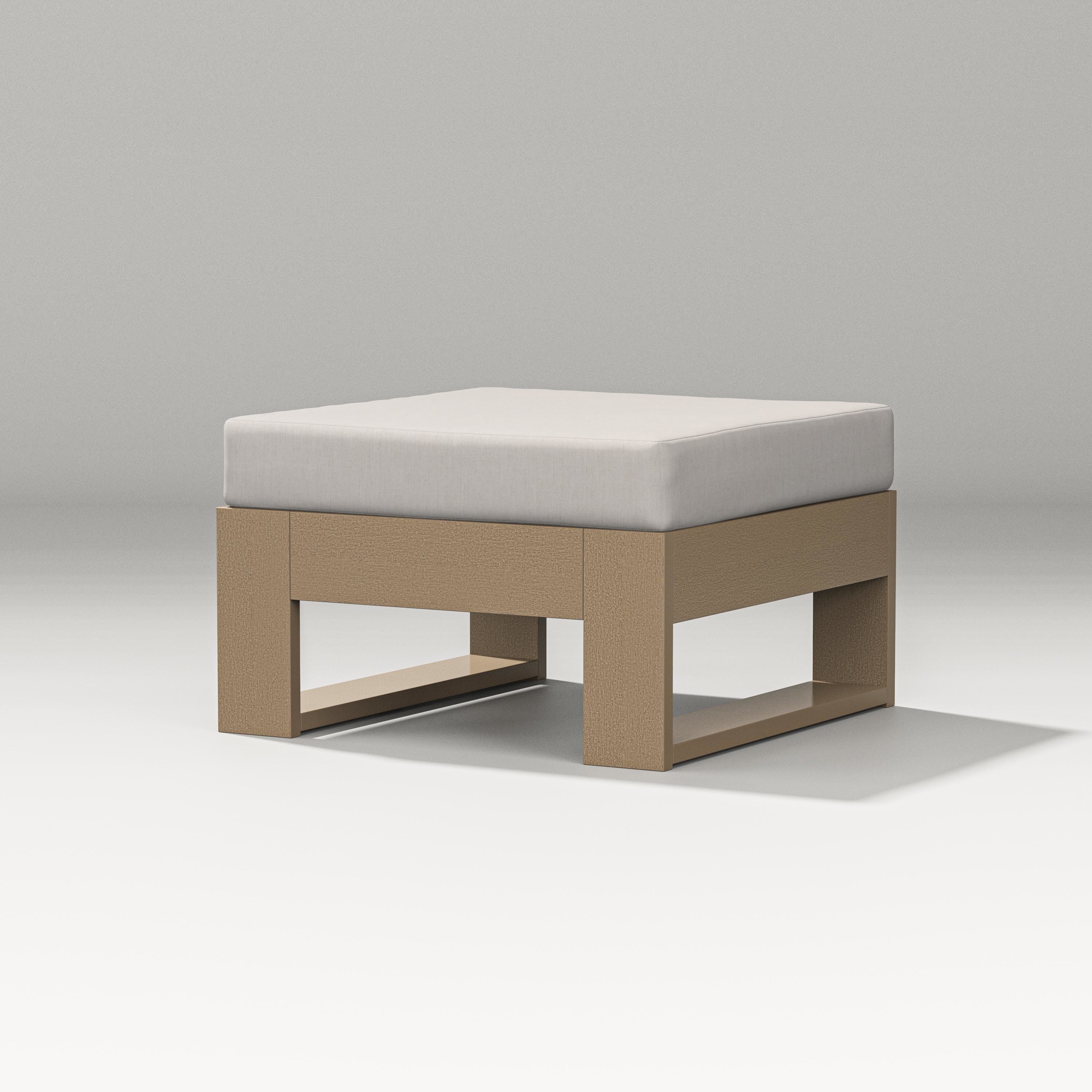 PW Designer Series Latitude Lounge Ottoman in Vintage Sahara / Cast Ash