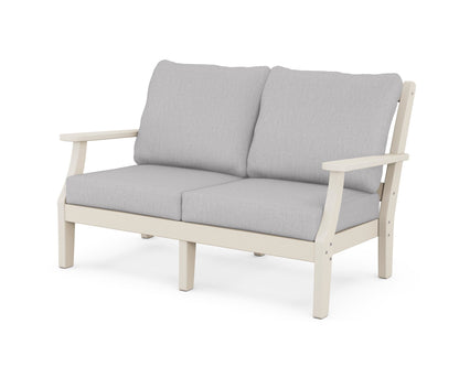 Martha Stewart by POLYWOOD® Chinoiserie Deep Seating Loveseat in Sand / Granite