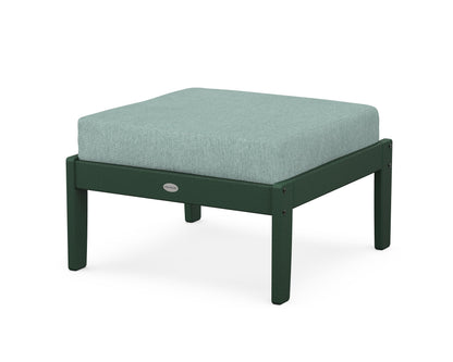 POLYWOOD® Braxton Deep Seating Ottoman in Green / Glacier Spa