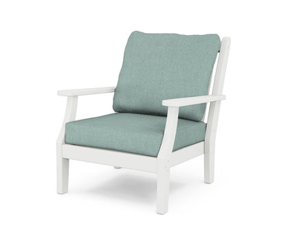 Country Living Wovendale Deep Seating Chair in White / Glacier Spa