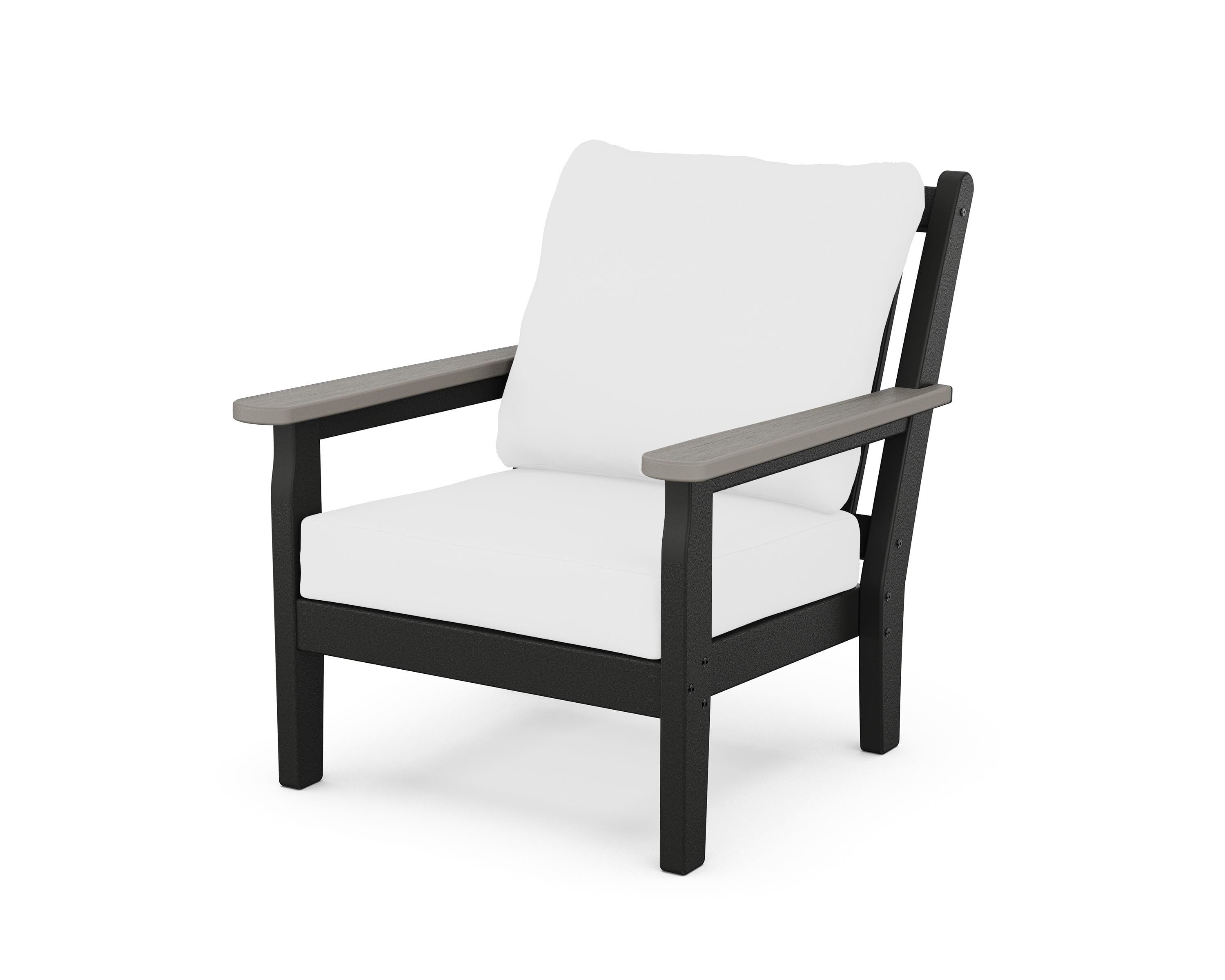 POLYWOOD® Chippendale Deep Seating Chair in Black / Driftwood / Natural