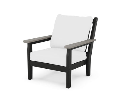 POLYWOOD® Chippendale Deep Seating Chair in Black / Driftwood / Natural