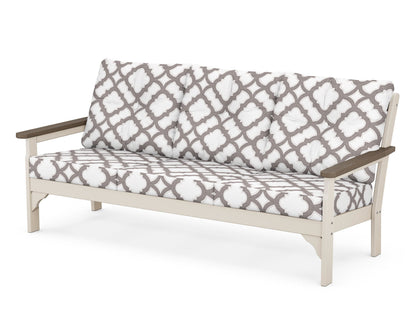 POLYWOOD® Vineyard Deep Seating Sofa in Sand / Kona / Trellis Grey Mist