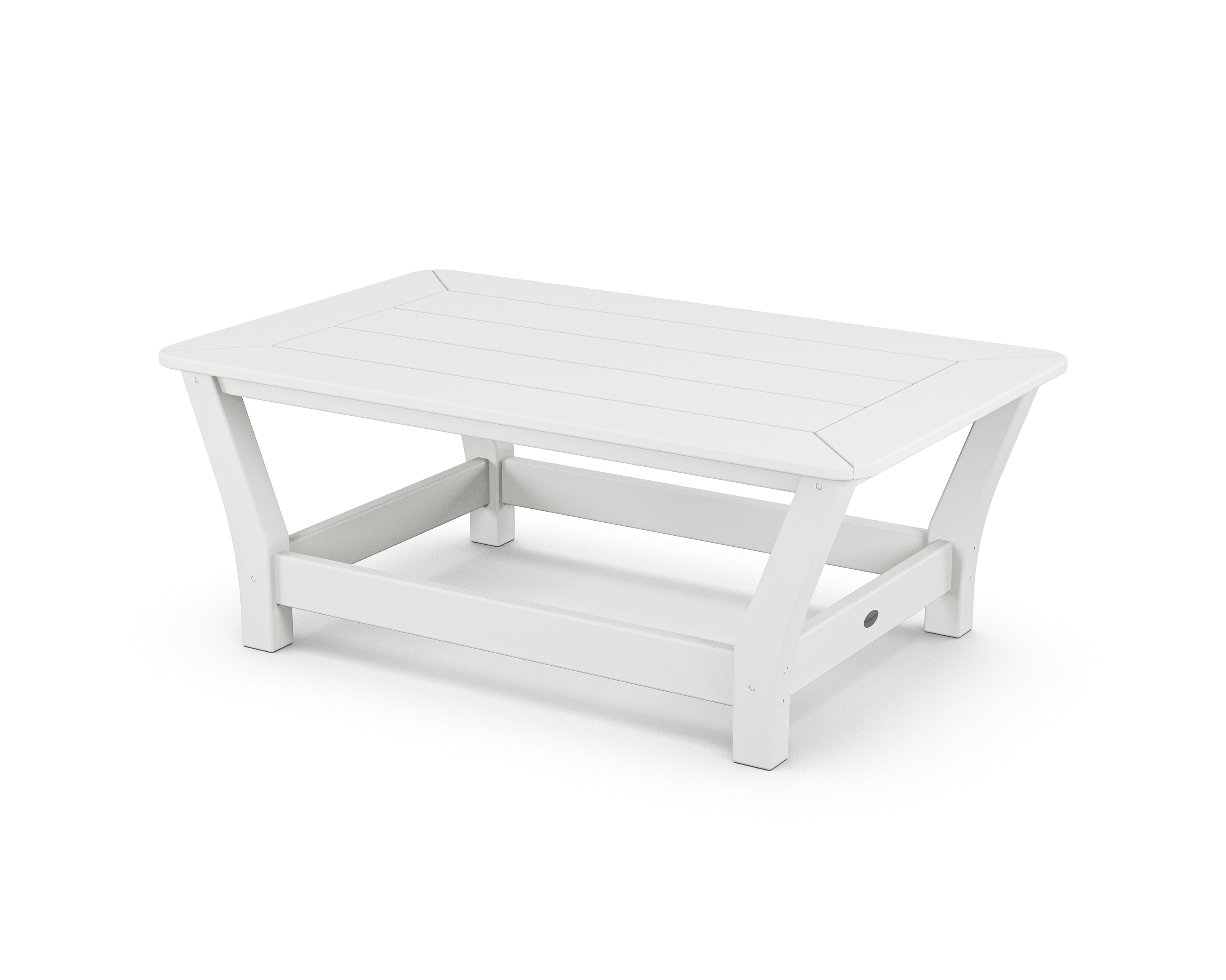 POLYWOOD® Harbour Slat Coffee Table in White