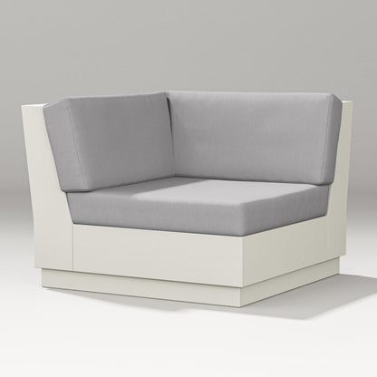 PW Designer Series Elevate Modular Corner Chair in Vintage White / Granite