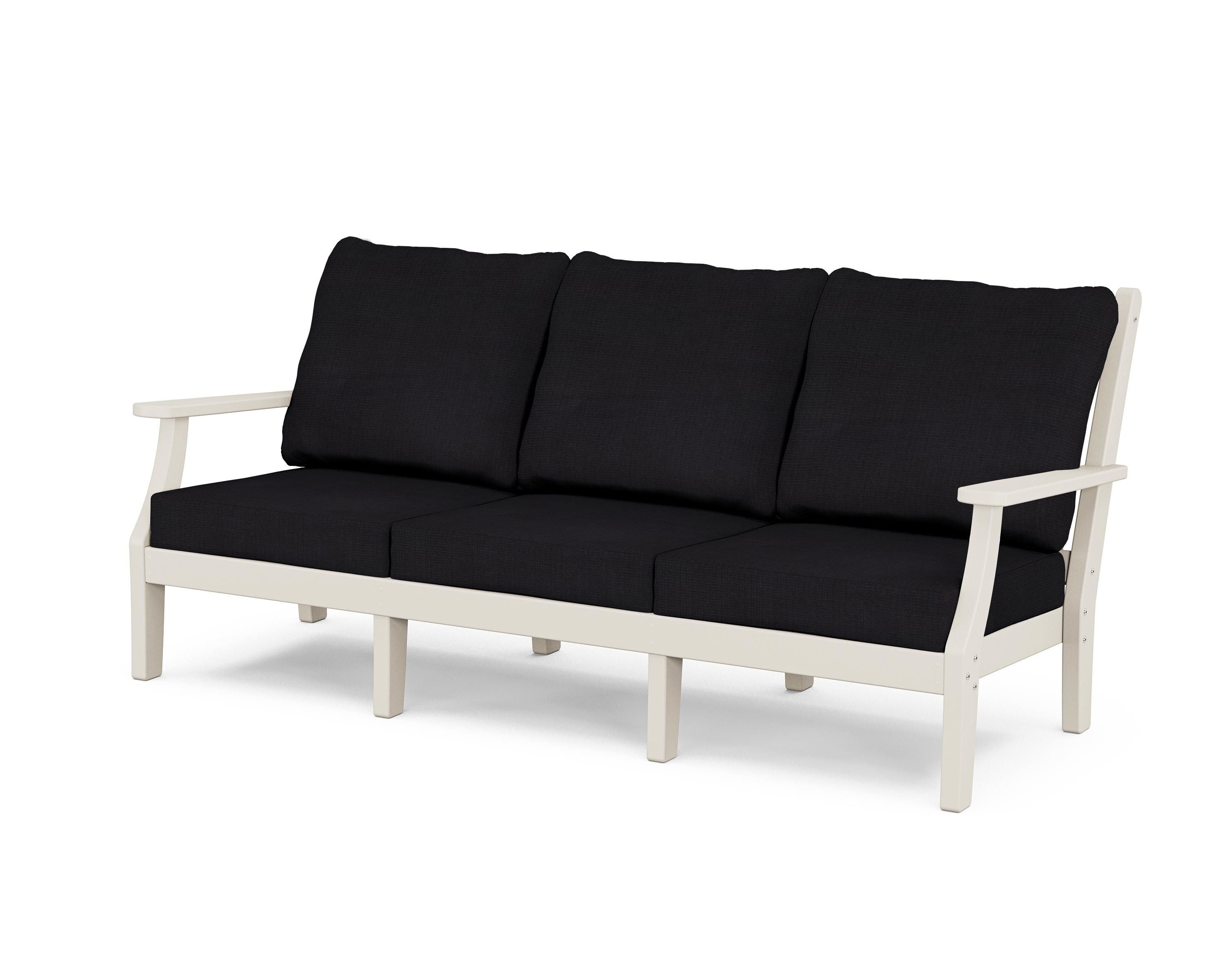 Country Living Wovendale Deep Seating Sofa in Sand / Midnight Linen