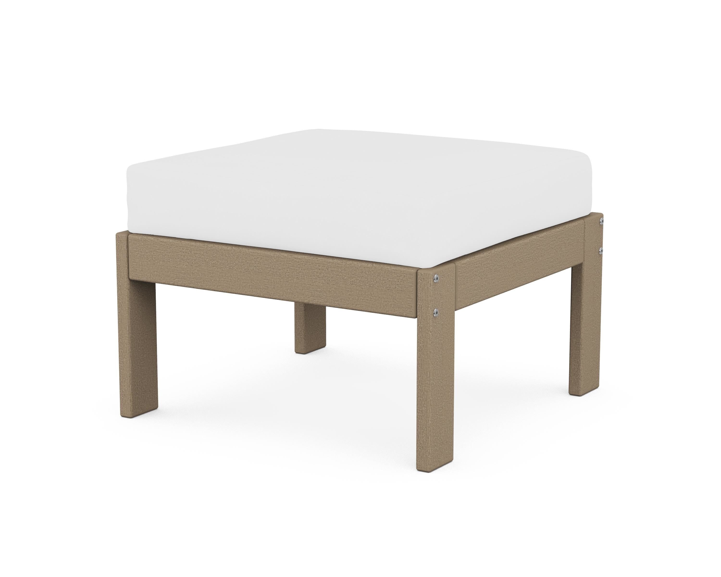 POLYWOOD® Vineyard Modular Ottoman in Vintage Sahara / Natural