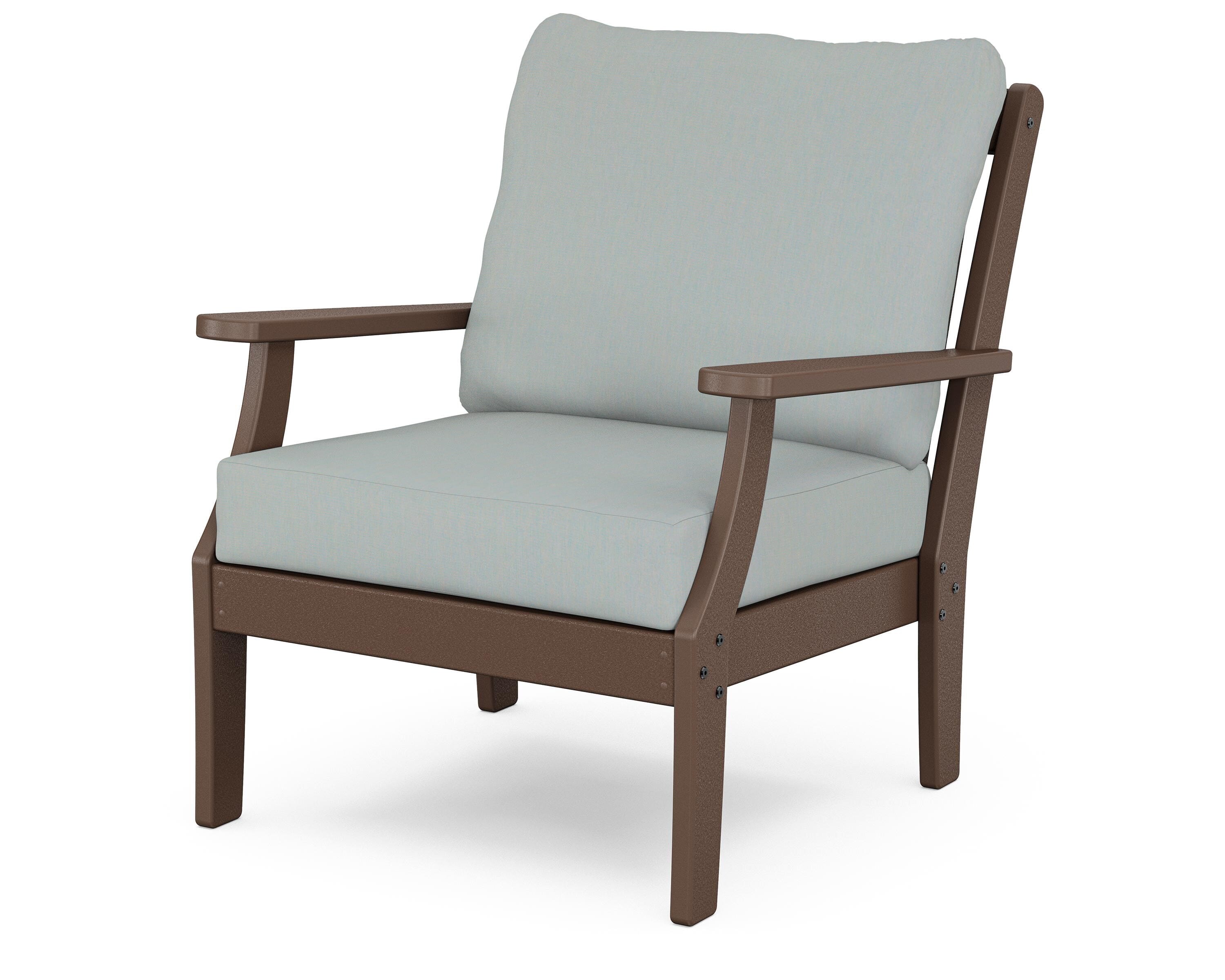 POLYWOOD® Braxton Deep Seating Chair in Mahogany / Spa