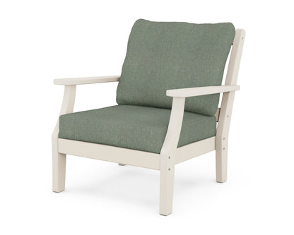 Martha Stewart by POLYWOOD® Chinoiserie Deep Seating Chair in Sand / Cast Sage