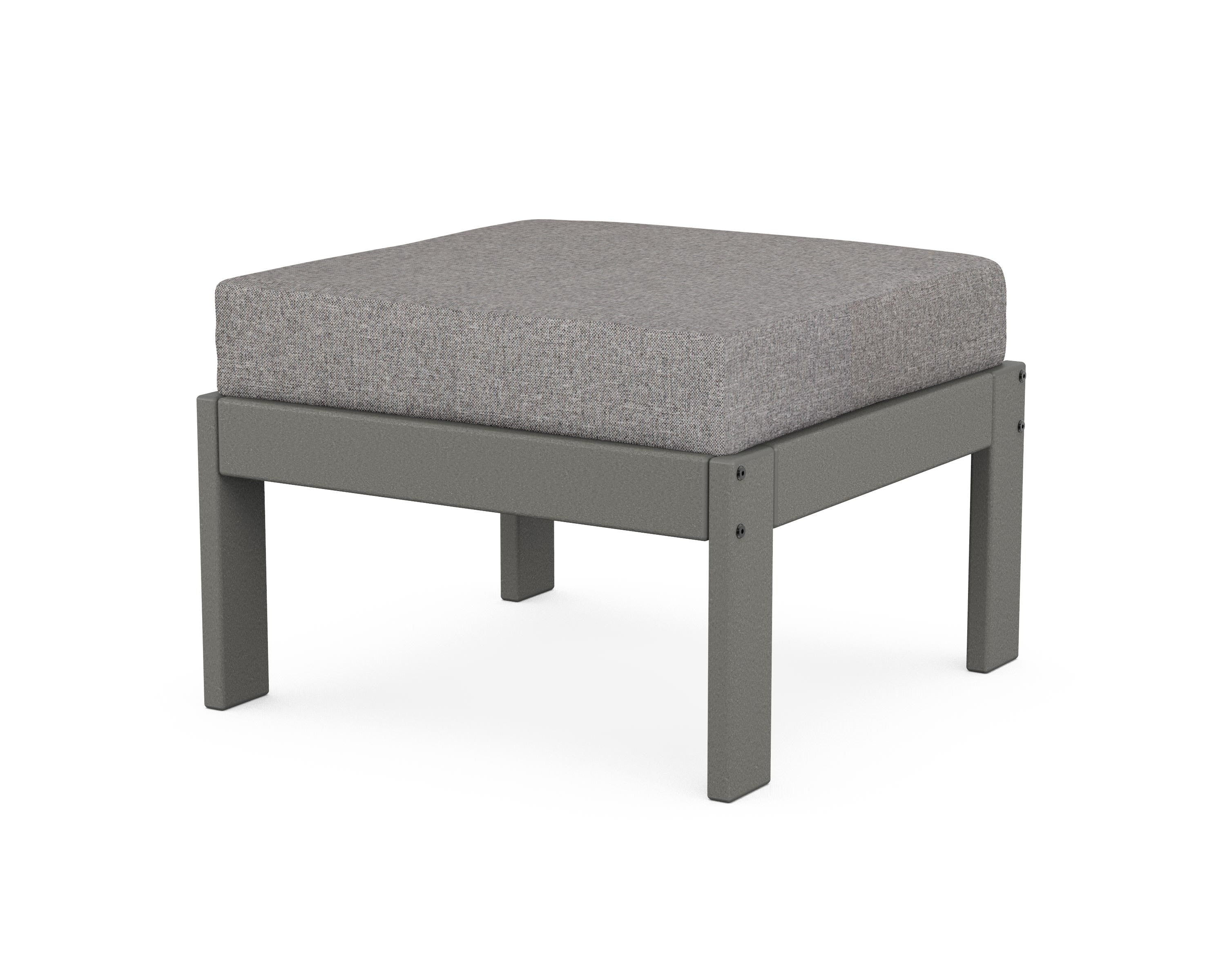 POLYWOOD® Vineyard Modular Ottoman in Slate Grey / Grey Mist
