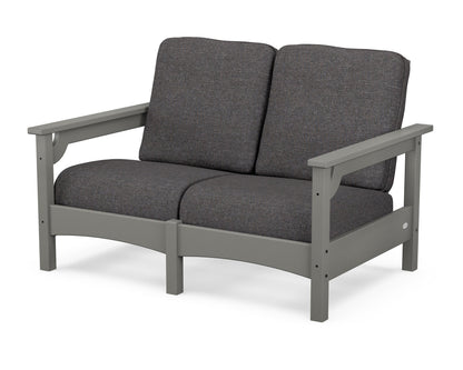 POLYWOOD® Club Loveseat in Slate Grey / Ash Charcoal