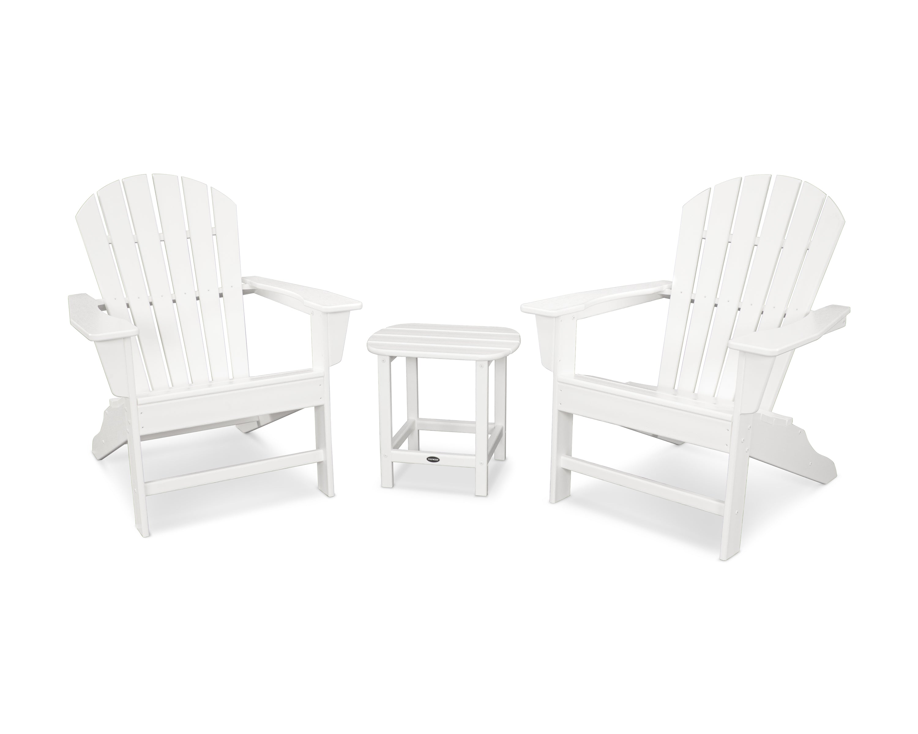 POLYWOOD® South Beach Adirondack 3-Piece Set in White
