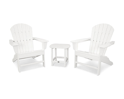 POLYWOOD® South Beach Adirondack 3-Piece Set in White