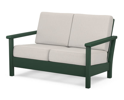 POLYWOOD® Harbour Deep Seating Loveseat in Green / Cast Ash