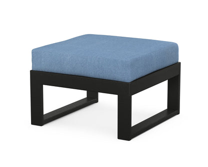 Unbranded Modular Ottoman - Modern in Black / Sky Blue
