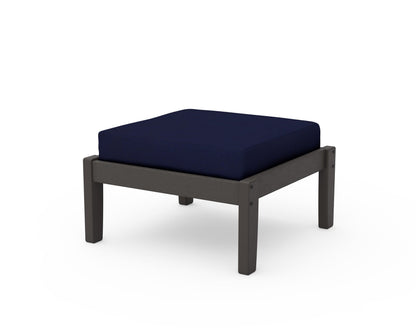 Unbranded Deep Seating Ottoman in Vintage Coffee / Navy