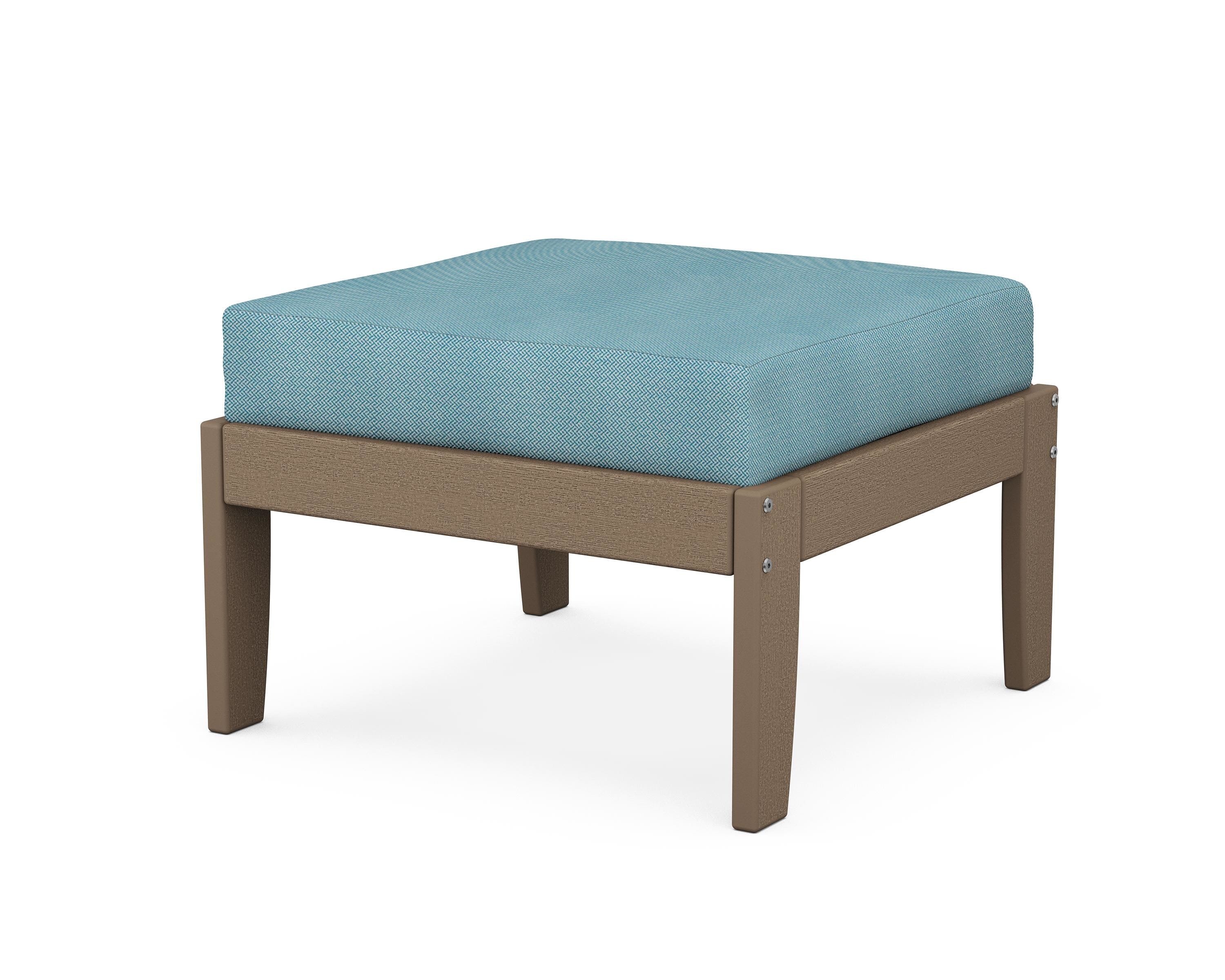 Unbranded Modular Ottoman - Classic in Vintage Sahara / Lattice Sky Blue