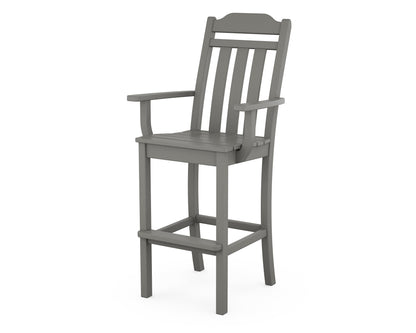 Country Living Cottage Bar Arm Chair in Slate Grey
