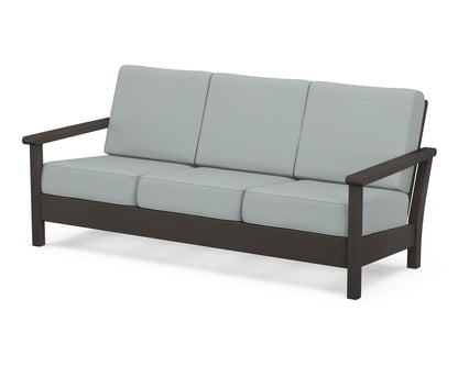 POLYWOOD® Harbour Deep Seating Sofa in Vintage Coffee / Spa
