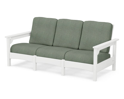 POLYWOOD® Club Sofa in White / Cast Sage
