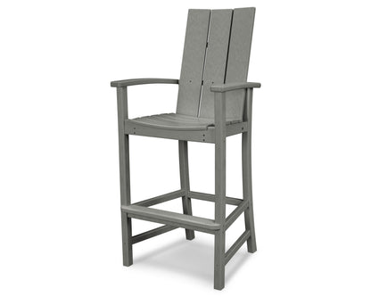 POLYWOOD® Modern Adirondack Bar Chair in Slate Grey