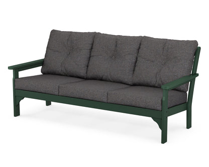 POLYWOOD® Vineyard Deep Seating Sofa in Green / Ash Charcoal