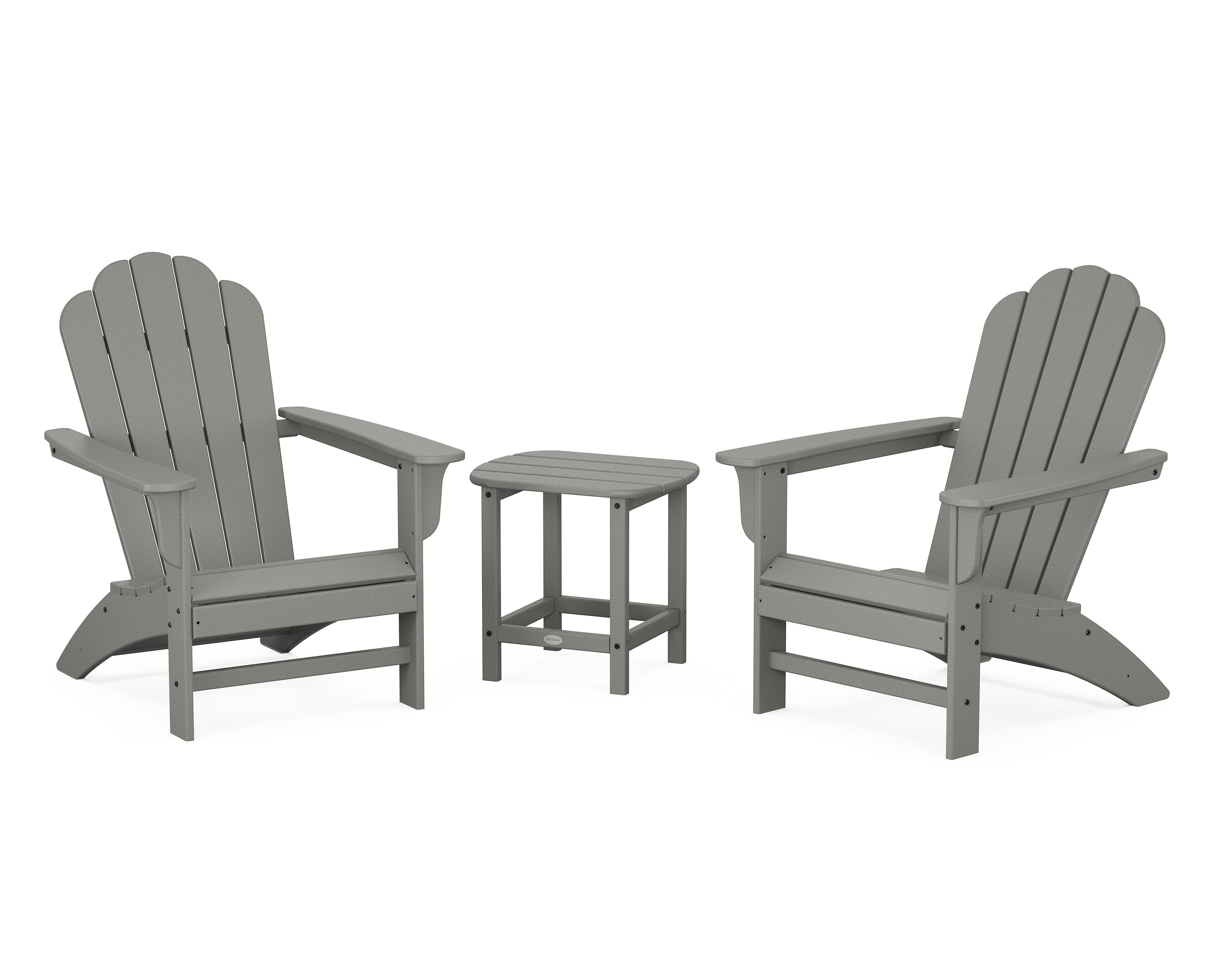 Country Living Cottage Adirondack Chair 3-Piece Set in Slate Grey