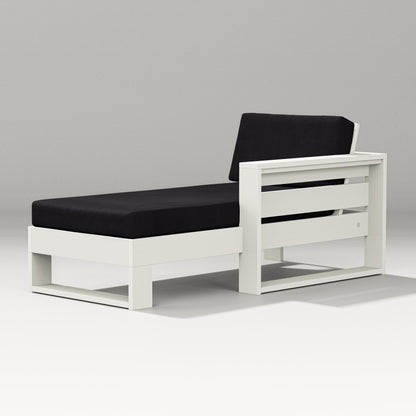 PW Designer Series Latitude Modular Right Arm Chaise in Vintage White / Midnight Linen