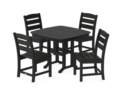 POLYWOOD® Lakeside 5-Piece Side Chair Dining Set in Black