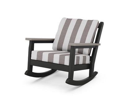 Chippendale Deep Seating Rocking Chair - Black