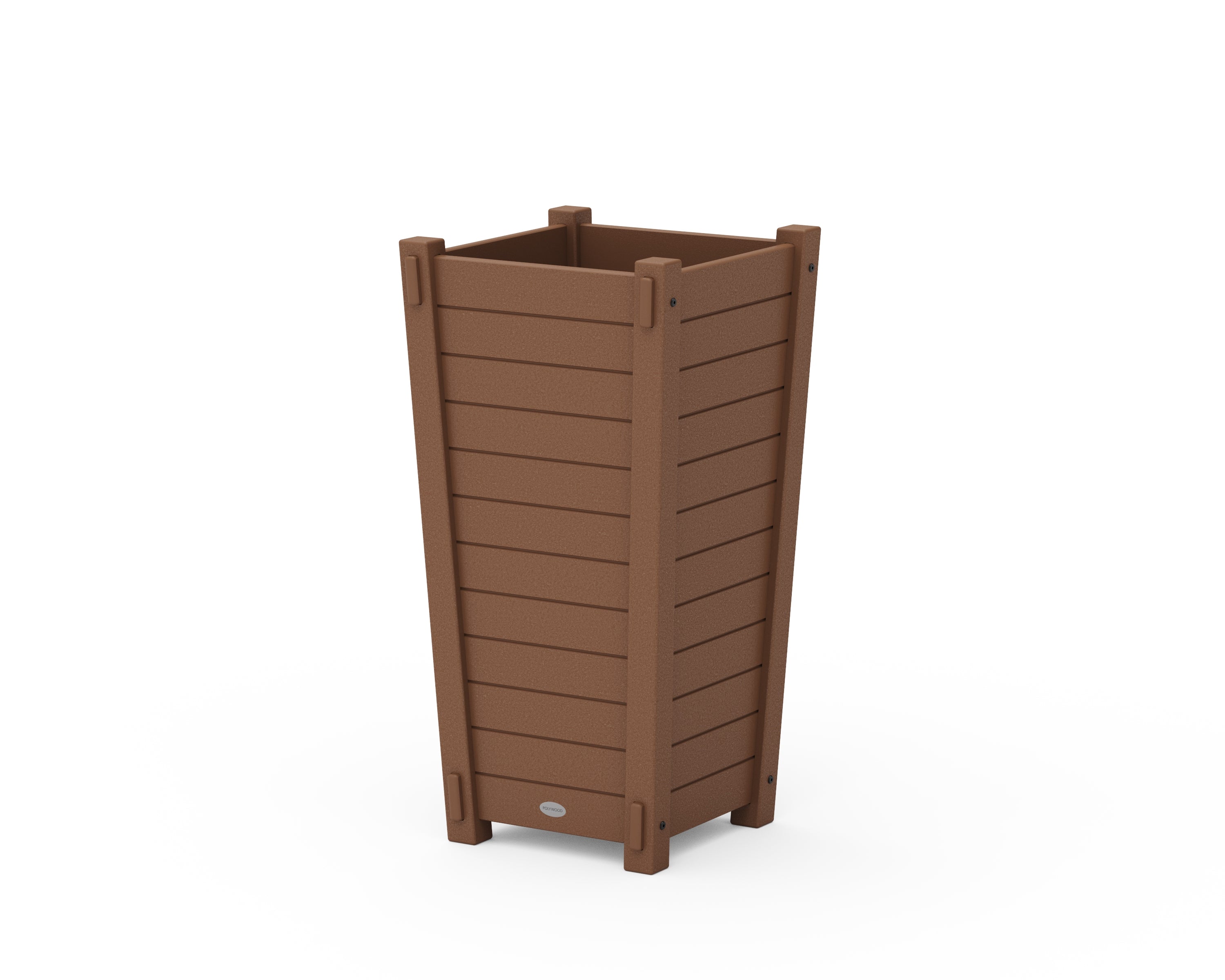 POLYWOOD® Nautical Tapered Square Planter Box in Teak