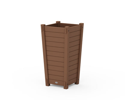 POLYWOOD® Nautical Tapered Square Planter Box in Teak