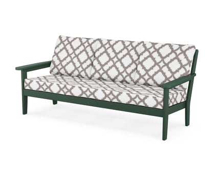 Country Living Cottage Deep Seating Sofa in Green / Trellis Grey Mist