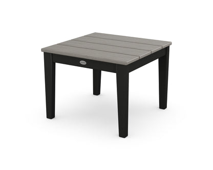 POLYWOOD® Newport 22" End Table in Black / Driftwood