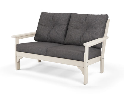 POLYWOOD® Vineyard Deep Seating Loveseat in Sand / Ash Charcoal