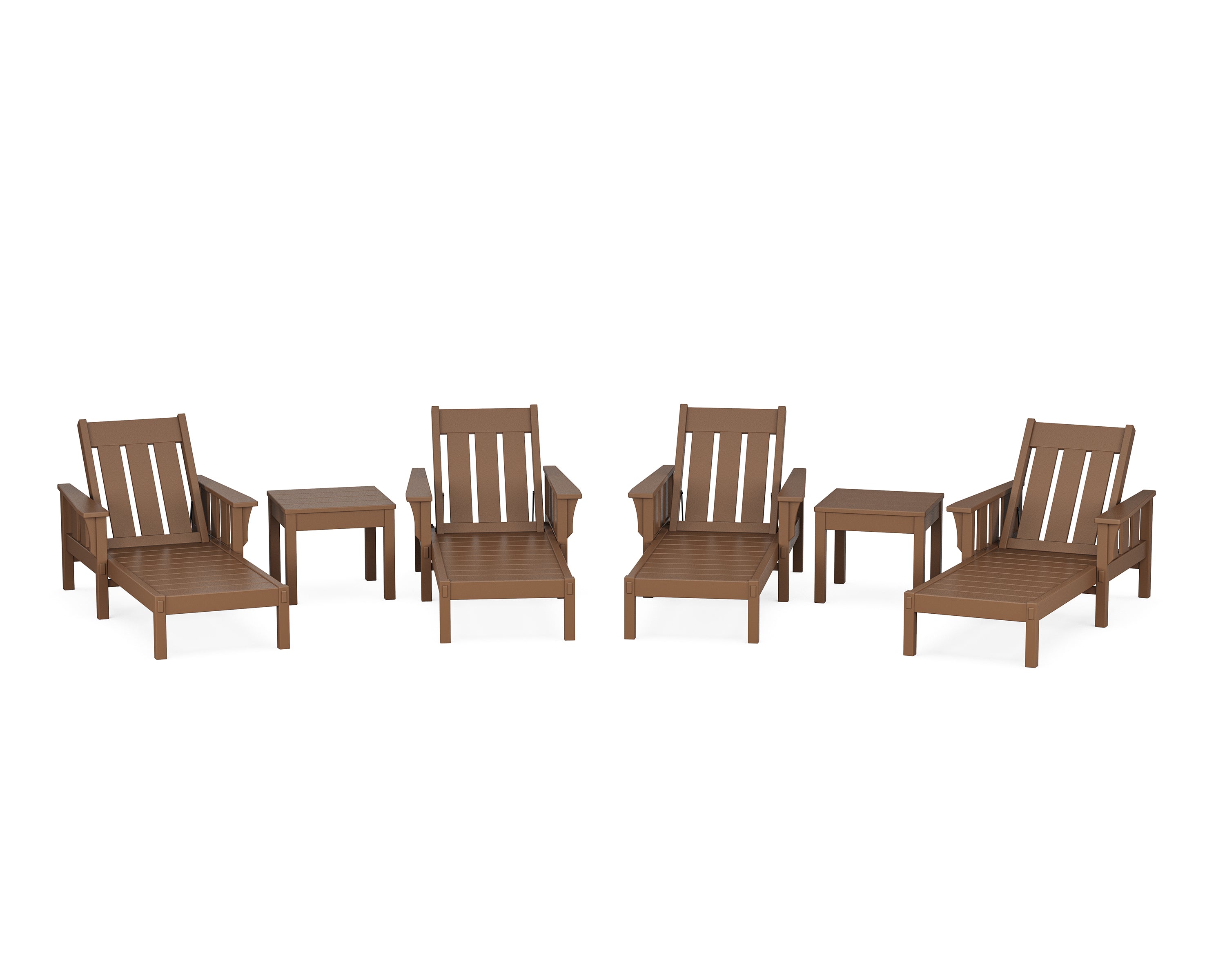 Martha Stewart by POLYWOOD® Acadia 6-Piece Chaise Set in Teak
