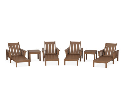 Martha Stewart by POLYWOOD® Acadia 6-Piece Chaise Set in Teak