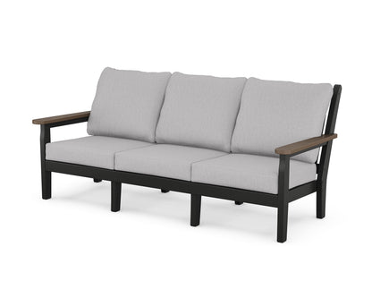 POLYWOOD® Chippendale Deep Seating Sofa in Black / Kona / Granite