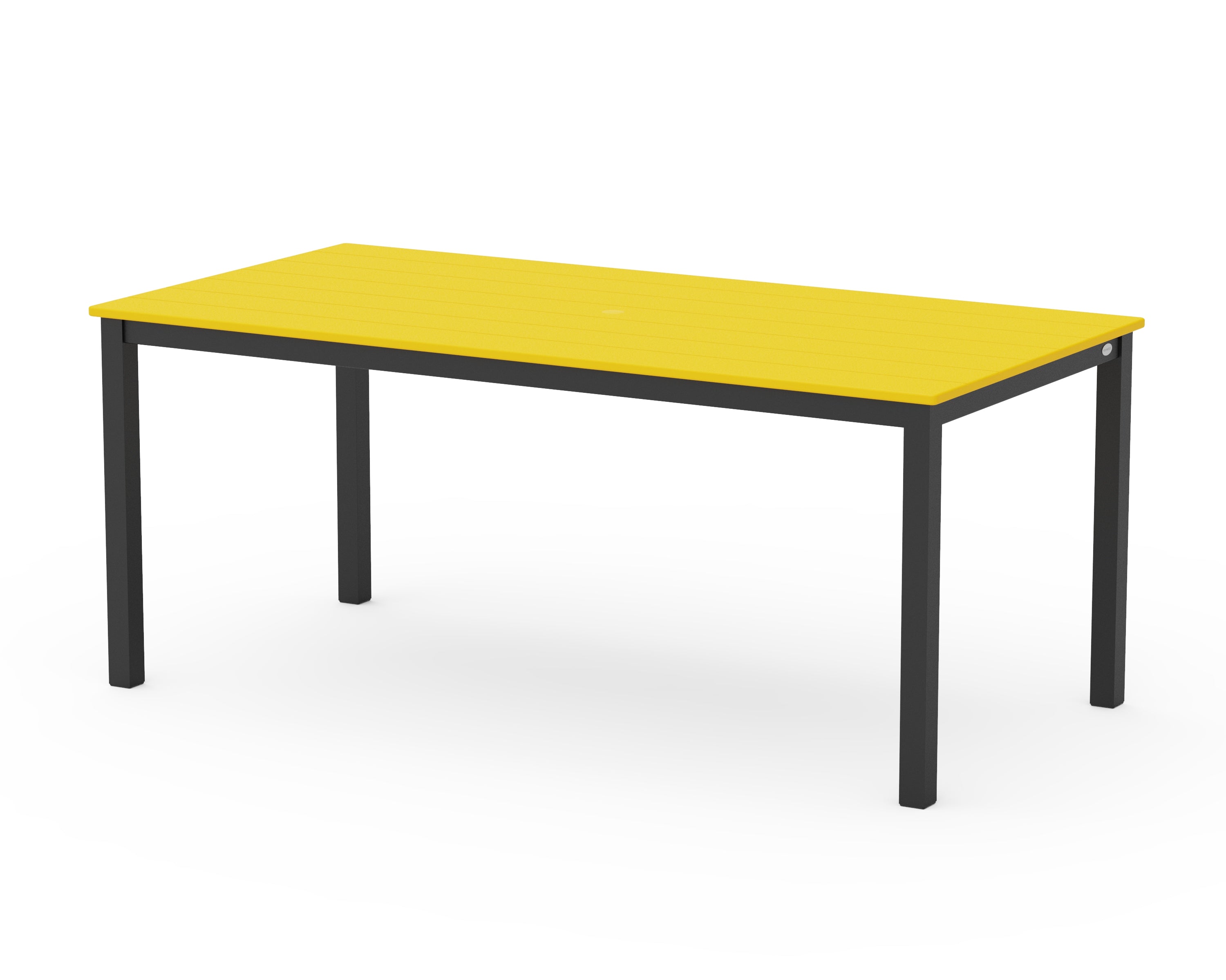 POLYWOOD® Main Street 36" x 72" Dining Table in Black / Lemon