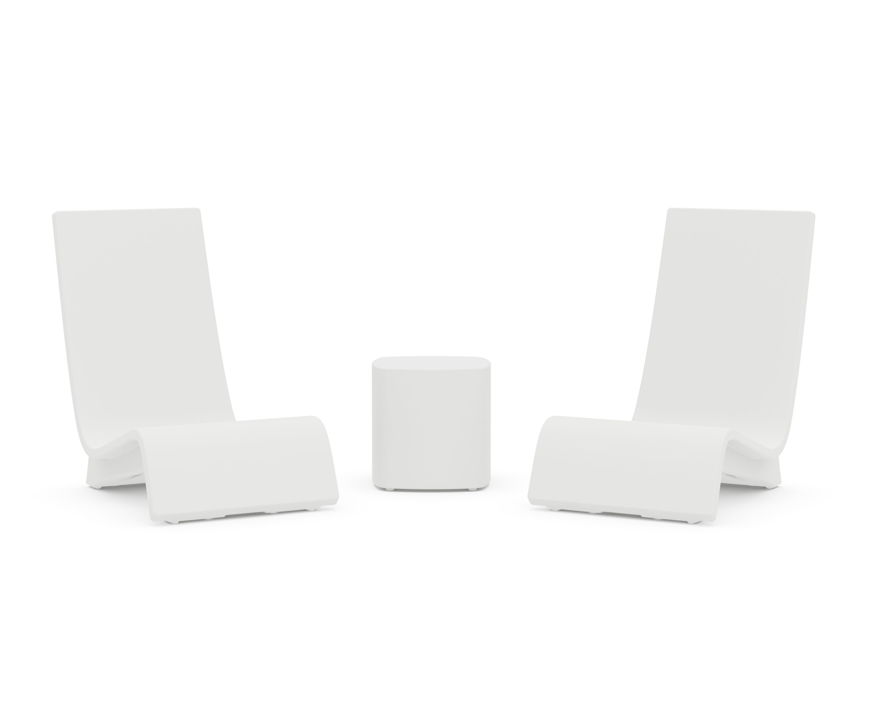 POLYWOOD® Laguna 3-Piece In-Pool Chair Lounge Set in White