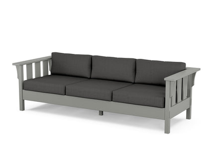 Martha Stewart by POLYWOOD® Acadia Deep Seating Sofa in Slate Grey / Spectrum Carbon