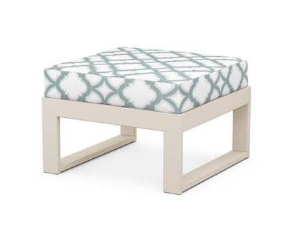 Unbranded Modular Ottoman - Modern in Sand / Trellis Glacier Spa