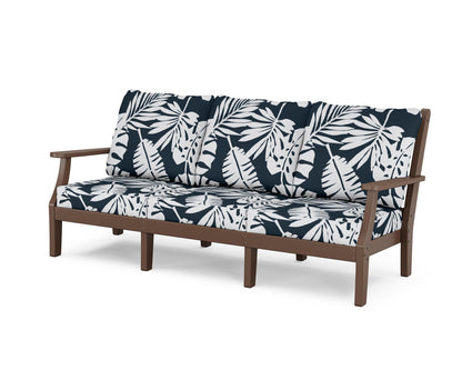 Country Living Wovendale Deep Seating Sofa in Mahogany / Leaf Marine Indigo