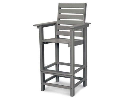 POLYWOOD® Captain Bar Chair in Slate Grey