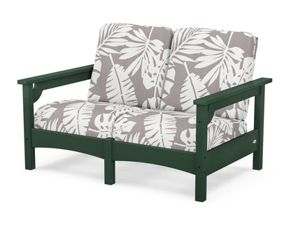 POLYWOOD® Club Loveseat in Green / Leaf Grey Mist