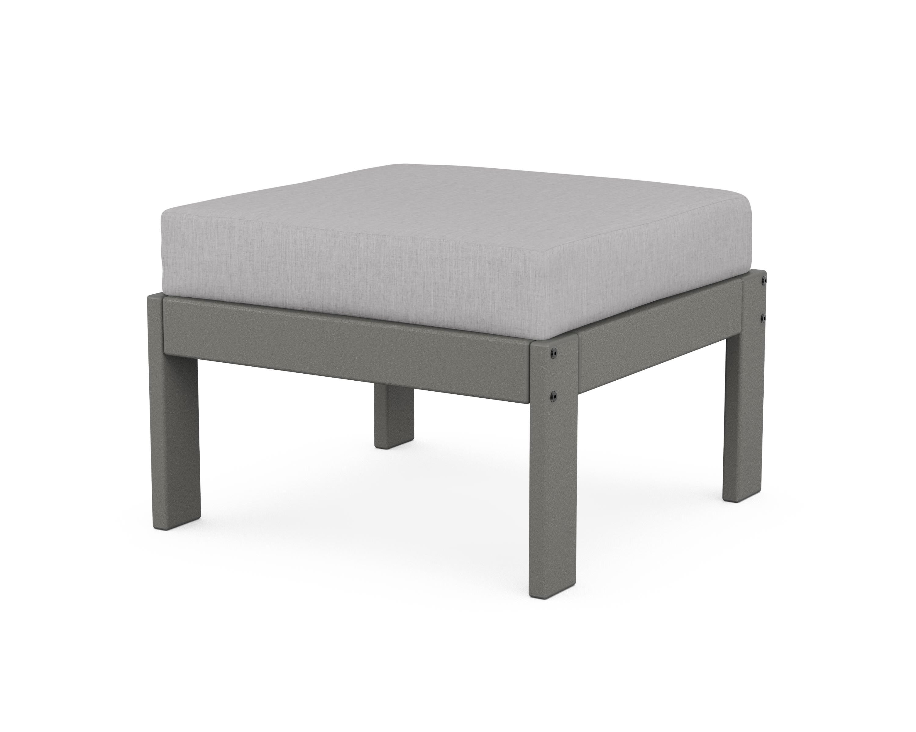 POLYWOOD® Vineyard Modular Ottoman in Slate Grey / Granite
