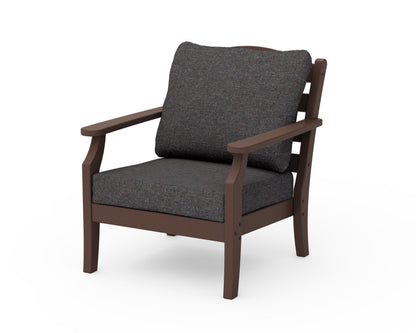 Draper James™ by  POLYWOOD® Savannah Deep Seating Chair in Mahogany / Ash Charcoal
