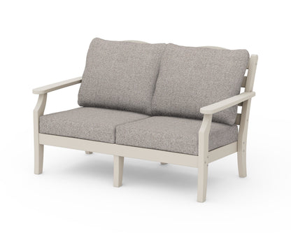 Draper James™ by  POLYWOOD® Savannah Deep Seating Loveseat in Sand / Weathered Tweed