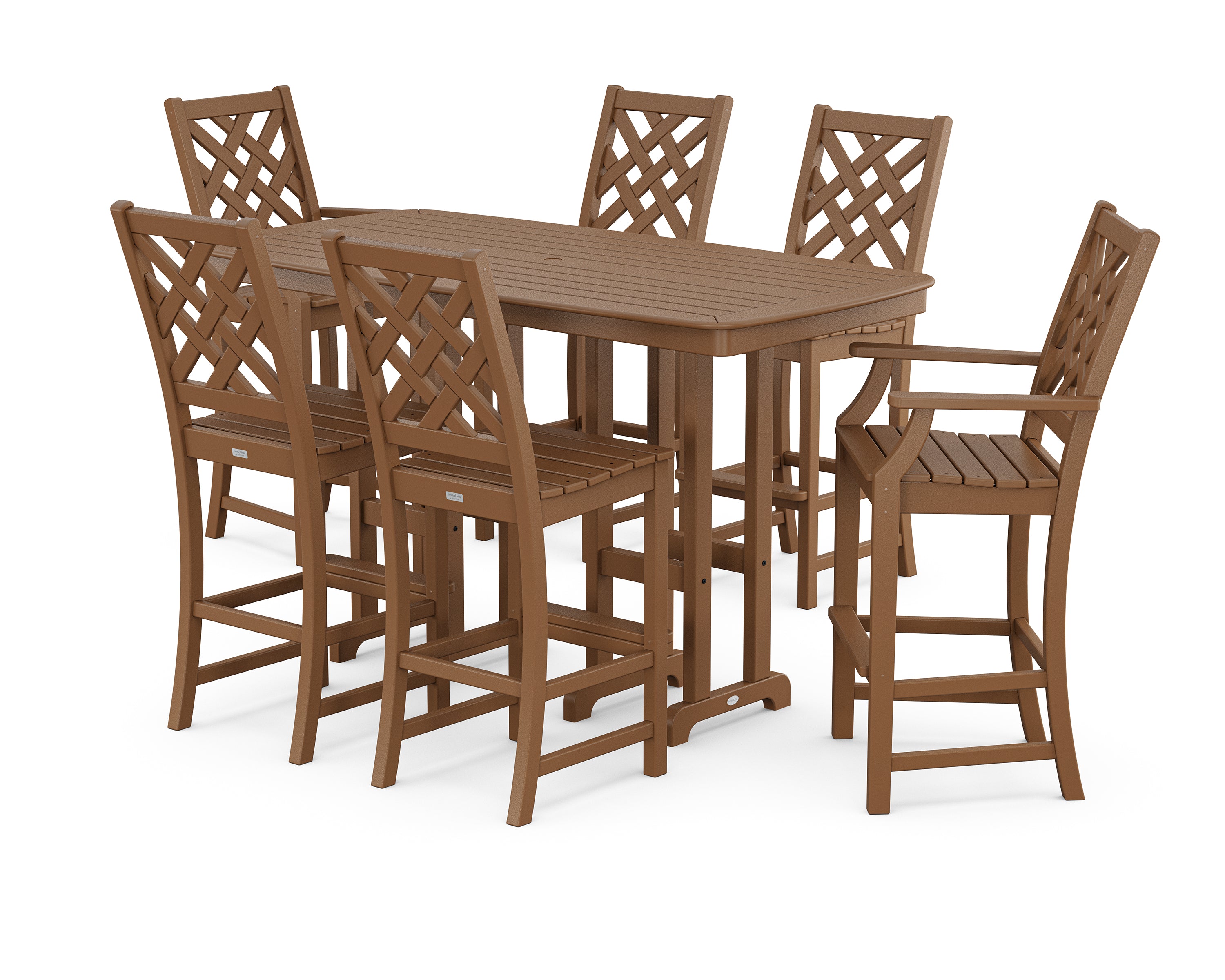 Country Living Wovendale 7-Piece Bar Set in Teak